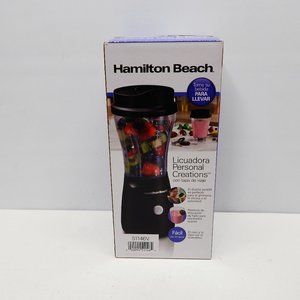 Hamilton Beach Personal Blender for Shakes and Smoothies with Travel Cup and Lid